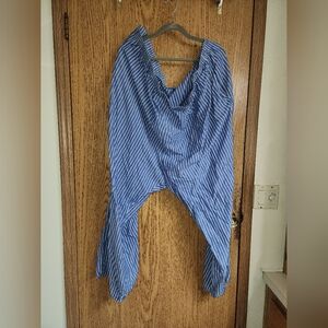 Old Navy Pinstripe Elastic Waist Wide Leg Pants